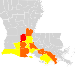 Louisiana French Map, 2015