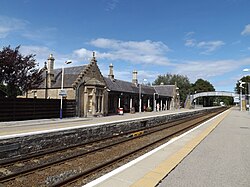 Nairn railway station was built by the Highland in 1885–91, and is currently a Category B Listed Building.[62]