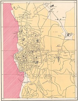 1961 Jordan tourism map of Jerusalem