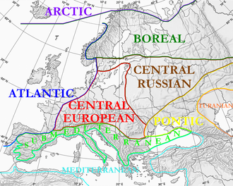 Flora regions in Europe