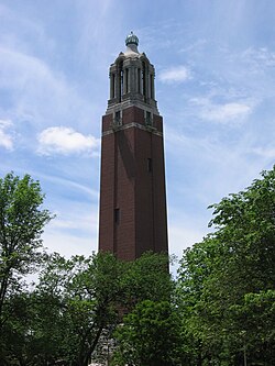 The Coughlin Campanile, a landmark on the campus of South Dakota State University in Brookings