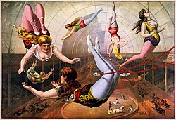 Aerialists, in lithograph by Calvert Litho. Co., 1890
