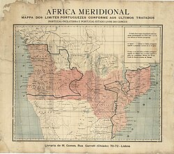 Portuguese claims in southern Africa as depicted in the Pink Map.