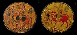 Mughal Ganjifa Playing Cards, Early 19th century, courtesy of the Wovensouls collection