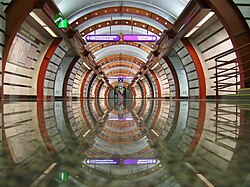 The construction of the Saint Petersburg Metro gained pace under Matviyenko. (Obvodny Kanal, the newest station, is shown).