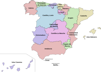 The Autonomous communities of Spain
