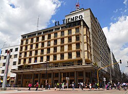 El Tiempo Building, located on Avenida Jiménez and Carrera 7