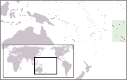 The location of the Cook Islands