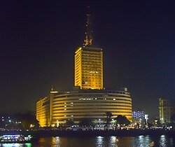 The Maspero building in Cairo, headquarters of the Egyptian Radio and Television Union