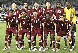 Qatar national team in 2011 during the 2014 FIFA World Cup qualifying rounds.