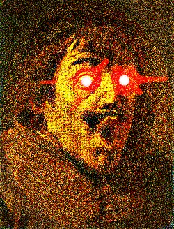 Example of a "deep-fried" meme, featuring distortion and saturated colors