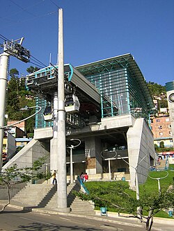 Medellín's Metrocable at Santo Domingo Savio station