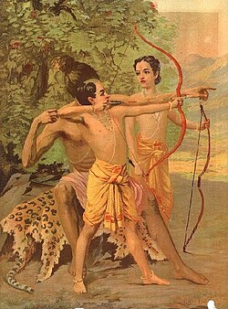 Vishwamitra archery training from Ramayana