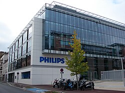 The headquarters of Philips France in Suresnes west of Paris, October 2011