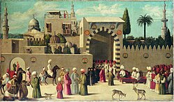 Anonymous 1511 painting depicting a reception of Venetian ambassadors in Damascus during the time of al-Ghuri[160]