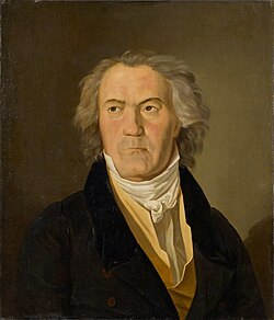 Beethoven (age 52) by Ferdinand Georg Waldmüller (1823)
