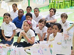 Kids taking classes