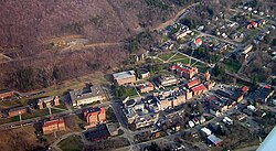 Aerial view of Alfred University, April 2006