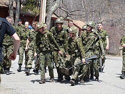 Officer cadets of the Royal Military College of Canada during the 2009 Sandhurst Competition