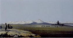 Samuel Seymour, Distant view of the Rocky Mountains, Long Expedition, 1820