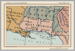 Borders of West Florida and other indigenous and colonial claims in 1767