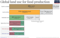 Earth's land use for human agriculture in 2019