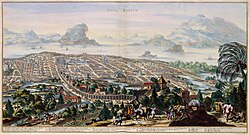 Mexico City in 1690. Atlas Van der Hagen.