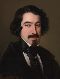 El escritor José de Espronceda, portrait by Antonio María Esquivel (c. 1845) (Museo del Prado, Madrid)[34]