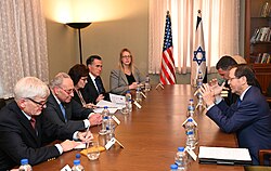 Romney and Chuck Schumer with Israeli President Isaac Herzog in Tel Aviv during the Gaza war on October 15, 2023