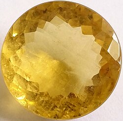 Faceted golden beryl, 48.75 carats (9.750 g), Brazil