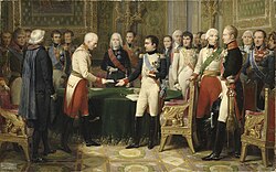 The Congress of Erfurt by Nicolas Gosse, 1838. Napoleon receiving von Vincent at Erfurt, a congress Metternich was not allowed to attend