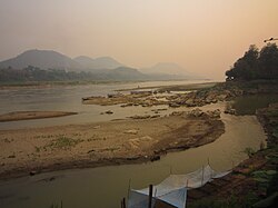 The Nam Khan flows into the Mekong at Luang Prabang in Laos.