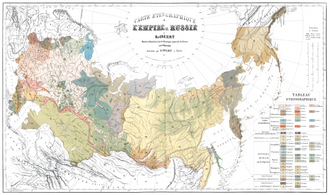 Ethnographic Map of the Russian Empire by Pauli Gustav-Fedor Khristianovich 1862