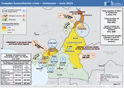 Map of the humanitarian crisis in Cameroon