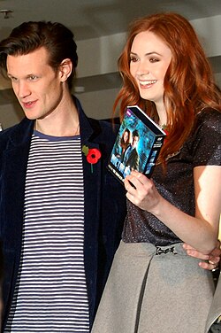 Gillan with Doctor Who co-star Matt Smith in November 2010