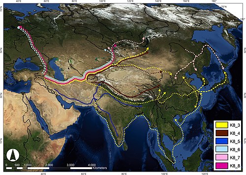 Genetic analysis on the spread of barley from 9,000 to 2,000 BC[16]