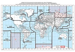 Coverage of the nine VAAC