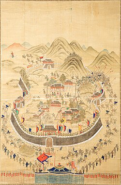 "Dongnaebu Sunjeoldo", a Korean painting from 1760 depicting the Battle of Dongnae