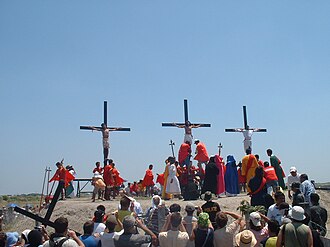 Devotional crucifixion in San Fernando, Pampanga, Philippines, Easter 2006