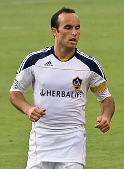 Landon Donovan playing for the Galaxy in 2010