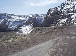 The neglected ruins of Castle Gate are visible in the left of the picture