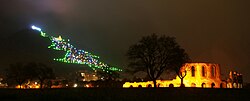 Mount Ingino Christmas Tree in Gubbio, Italy, the tallest Christmas tree in the world, 2014[106]