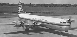 KLM Lockheed L-188 Electra turboprop airliner in 1965