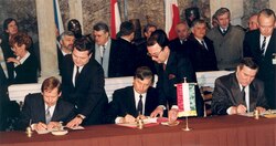 The Visegrád Group signing ceremony, 15 February 1991