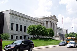 The Minneapolis Institute of Art's Neoclassical north facade, designed by McKim, Mead, and White.