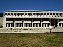 The first Hattie Mae White Administration Building; it has been sold and demolished.