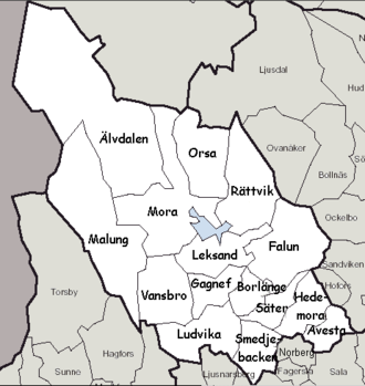 Municipalities of Dalarna County.