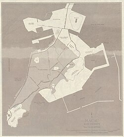Map of Macau in 1950