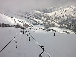 Skilifts on the Bruncu Spina