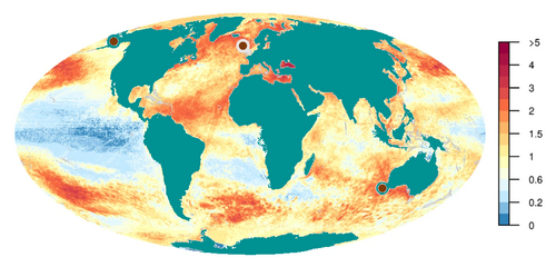 Global cumulative human impact on the ocean[422]